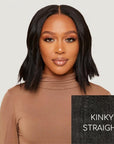 Natural Black Kinky Straight HD Lace Wigs