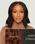 Natural Black Kinky Straight HD Lace Wigs