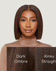 Natural Black Kinky Straight HD Lace Wigs