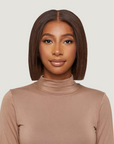 Rooted Chocolate Brown Kinky Straight HD Lace Wigs