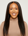 Natural Black Kinky Straight HD Lace Wigs