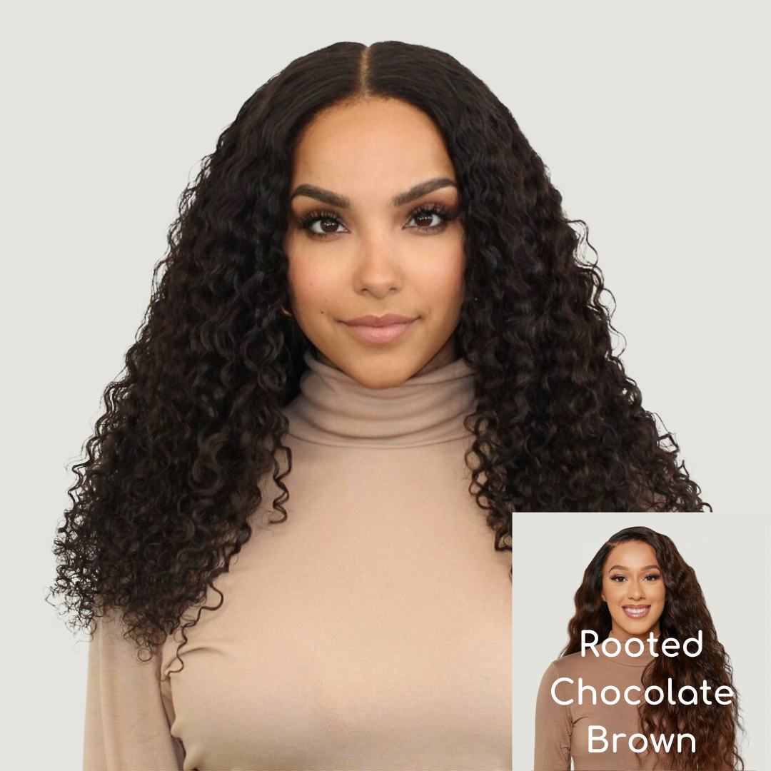 Natural Black Loose Curly HD Lace Wigs