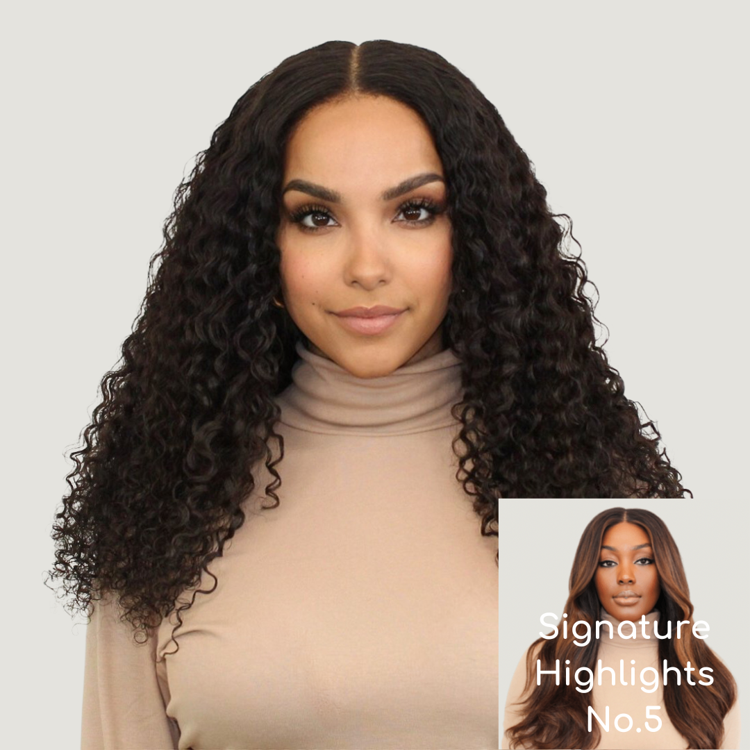 Natural Black Loose Curly HD Lace Wigs