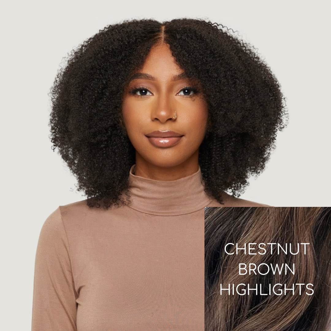 Natural Black Afro Kinky Curly HD Lace Wigs