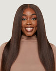 Natural Black Kinky Straight HD Lace Wigs