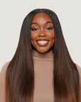 Natural Black Kinky Straight HD Lace Wigs