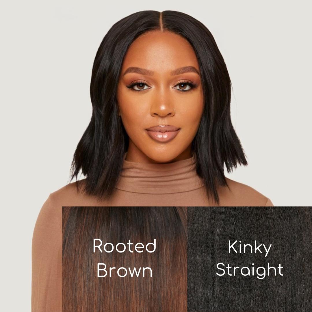 Chocolate Brown Kinky Straight HD Lace Wigs