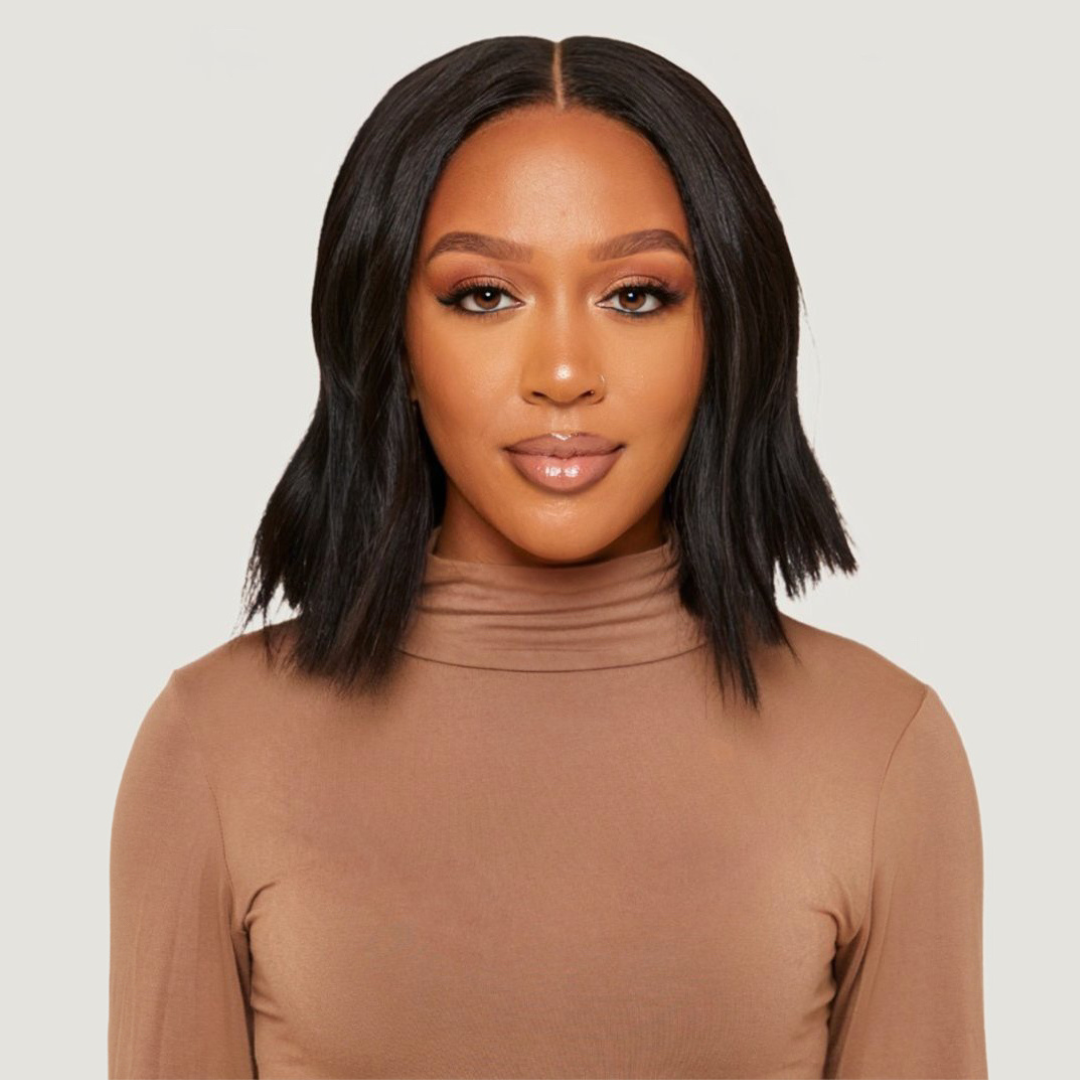 Jet Black Very Straight HD Lace Bob Wig