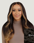 Natural Black Very Wavy HD Lace Wigs