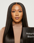 Natural Black V-Part Wig in 20 inches